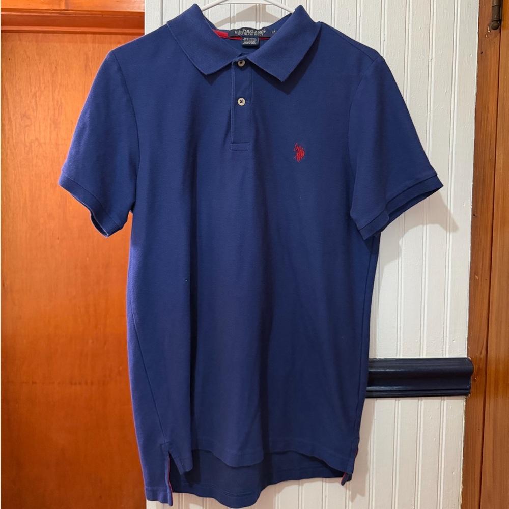 U.S. Polo Assn. Dark Blue Polo Shirt with Red Logo
